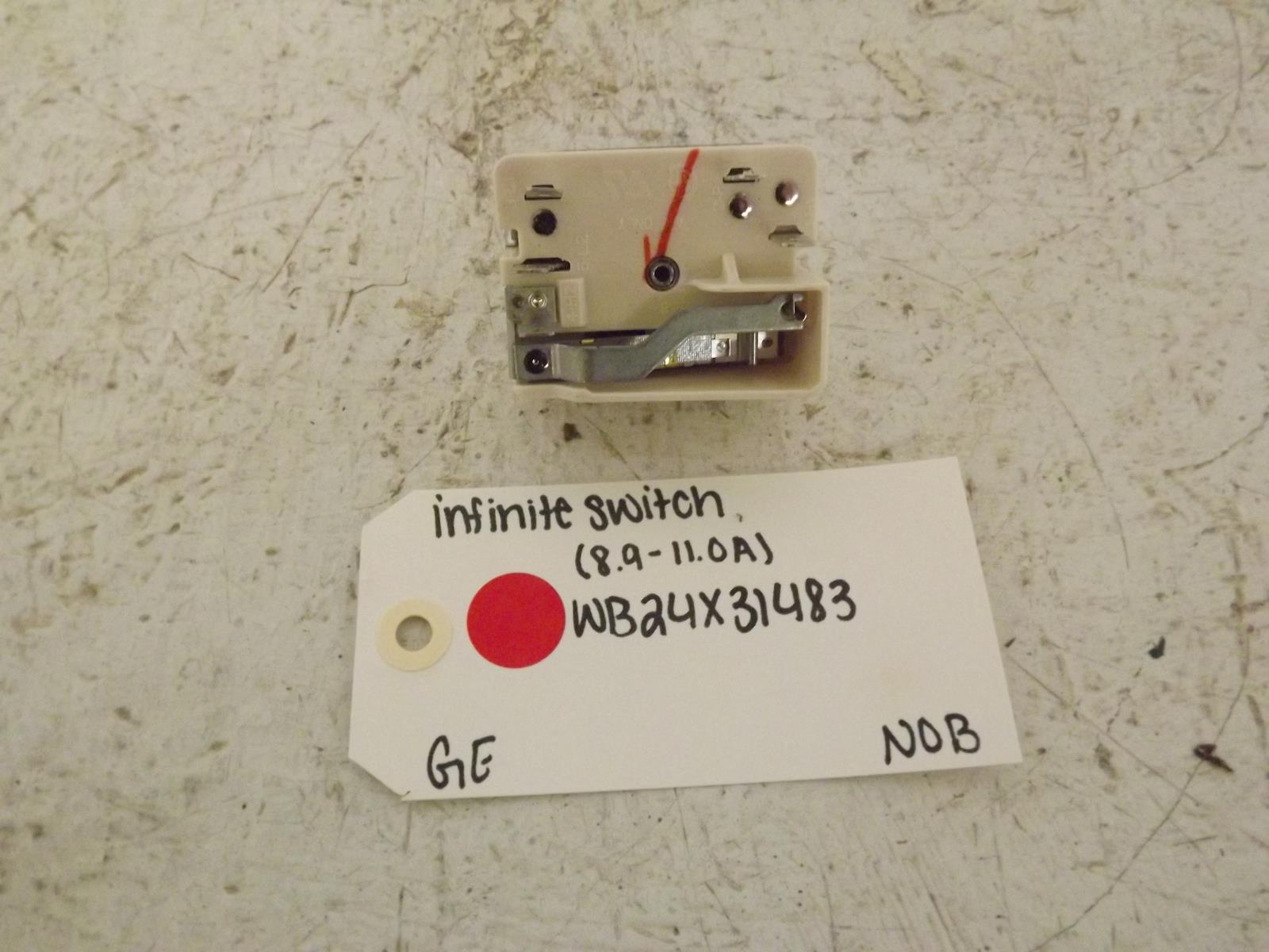 GE Range WB24X31483 Infinite Switch (8.9 - 11.0A) NOB GE Range WB24X31483 Infinite Switch (8.9 - 11.0A) NOB